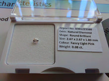 Load image into Gallery viewer, 0.08ct AUSTRALIAN PINK DIAMOND Round Shape