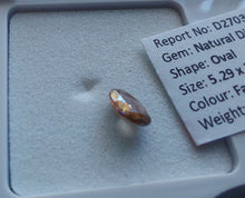 Load image into Gallery viewer, 0.32ct AUSTRALIAN RED DIAMOND Fancy Vivid Reddish Orange Oval Clarity SI1 Rare