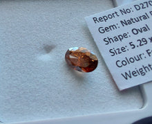 Load image into Gallery viewer, 0.32ct AUSTRALIAN RED DIAMOND Fancy Vivid Reddish Orange Oval Clarity SI1 Rare