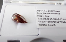 Load image into Gallery viewer, 1.35ct Fancy Deep Reddish Orange Diamond Australia