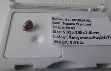 Load image into Gallery viewer, 0.42ct Fancy Intense Purplish Pink Diamond