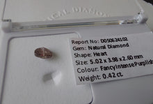 Load image into Gallery viewer, 0.42ct Fancy Intense Purplish Pink Diamond