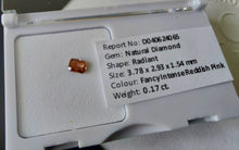 Load image into Gallery viewer, 0.17 Fancy Intense Reddish Pink Diamond