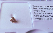 Load image into Gallery viewer, 0.26 Fancy Purplish Pink Diamond