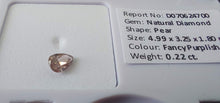 Load image into Gallery viewer, 0.22ct Fancy Purplish Pink Diamond