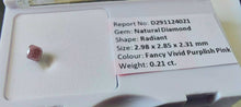 Load image into Gallery viewer, 0.21 Fancy Vivid Pink Diamond