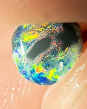 Load image into Gallery viewer, Black Opalised Yabby Button Fossil Sauron Eye