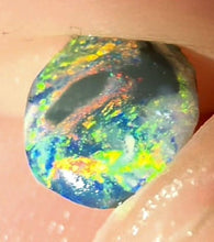 Load image into Gallery viewer, Black Opalised Yabby Button Fossil Sauron Eye