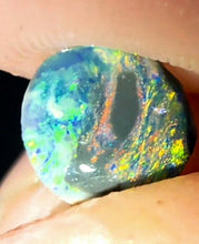 Load image into Gallery viewer, Black Opalised Yabby Button Fossil Sauron Eye