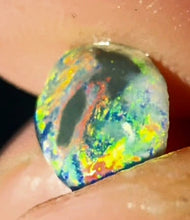 Load image into Gallery viewer, Black Opalised Yabby Button Fossil Sauron Eye