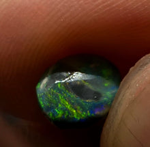 Load image into Gallery viewer, Black Opalised Yabby Button Fossil Sauron Eye
