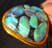 Load image into Gallery viewer, 60.10ct Huge 9x Solid Black Opal Lightning Ridge Vibrant Galaxy Polished Pendant