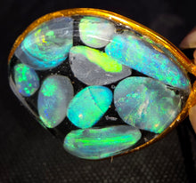 Load image into Gallery viewer, 60.10ct Huge 9x Solid Black Opal Lightning Ridge Vibrant Galaxy Polished Pendant