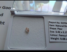 Load image into Gallery viewer, Reserved 0.08ct AUSTRALIAN PINK DIAMOND Fancy Light Pink - Limanty