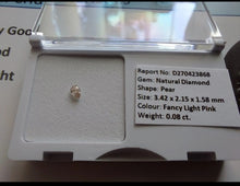 Load image into Gallery viewer, Reserved 0.08ct AUSTRALIAN PINK DIAMOND Fancy Light Pink - Limanty