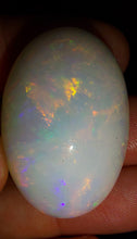 Load image into Gallery viewer, 58.48ct Solid White Opal Electric Fire Coober Pedy Australian Multiple Patterns