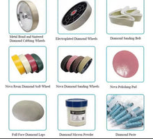 Load image into Gallery viewer, Diamond Lapidary Wheel 6 & 8 Inch Grit 60 to 14000 Opal Premium Cabbing Replacement