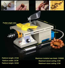 Load image into Gallery viewer, All In 1 Multifunction Grinding Polishing Machine Saw Stone Polisher Portable Polishing Machine Mini Table Saw Stone Engraving