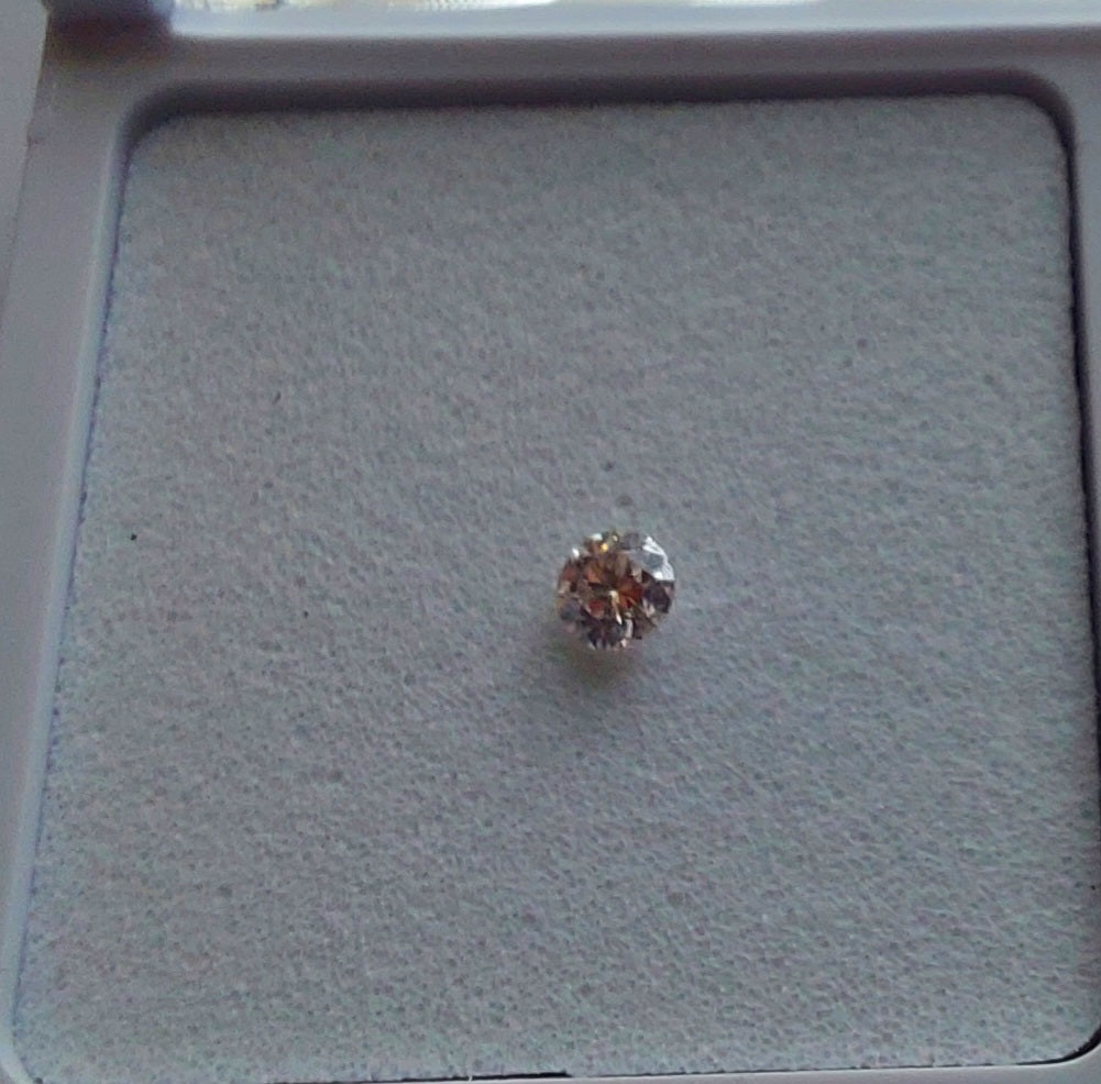 0.08ct AUSTRALIAN PINK DIAMOND Round Shape