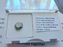 Load image into Gallery viewer, 1.31ct Fancy Vivid Blue Diamond
