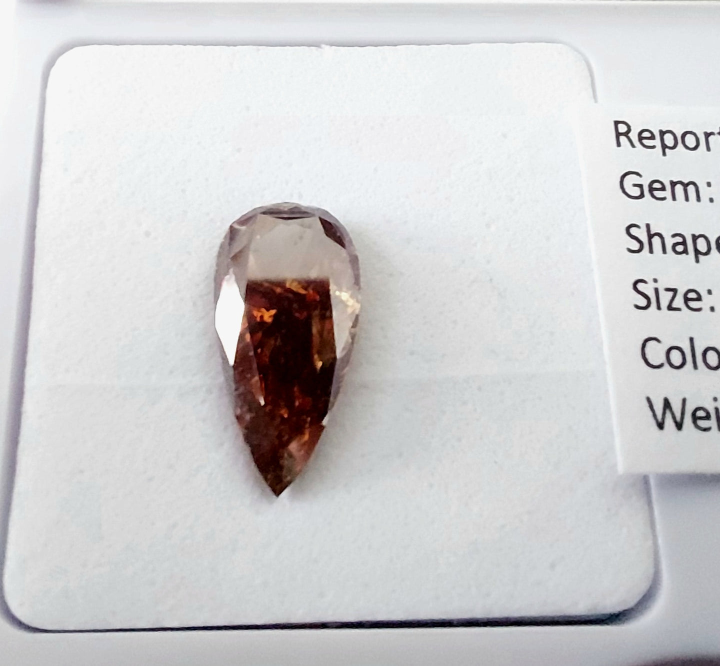 1.35ct Fancy Deep Reddish Orange Diamond Australia