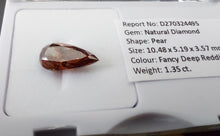 Load image into Gallery viewer, 1.35ct Fancy Deep Reddish Orange Diamond Australia
