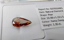 Load image into Gallery viewer, 1.35ct Fancy Deep Reddish Orange Diamond Australia
