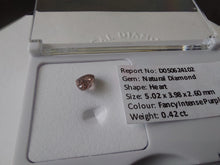 Load image into Gallery viewer, 0.42ct Fancy Intense Purplish Pink Diamond
