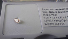 Load image into Gallery viewer, 0.13ct Fancy Light Pink Diamond Pear SI1
