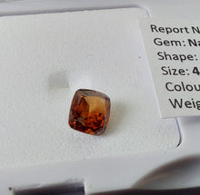 Load image into Gallery viewer, 0.44 Fancy Dark Reddish Orange Diamond Cushion SI1
