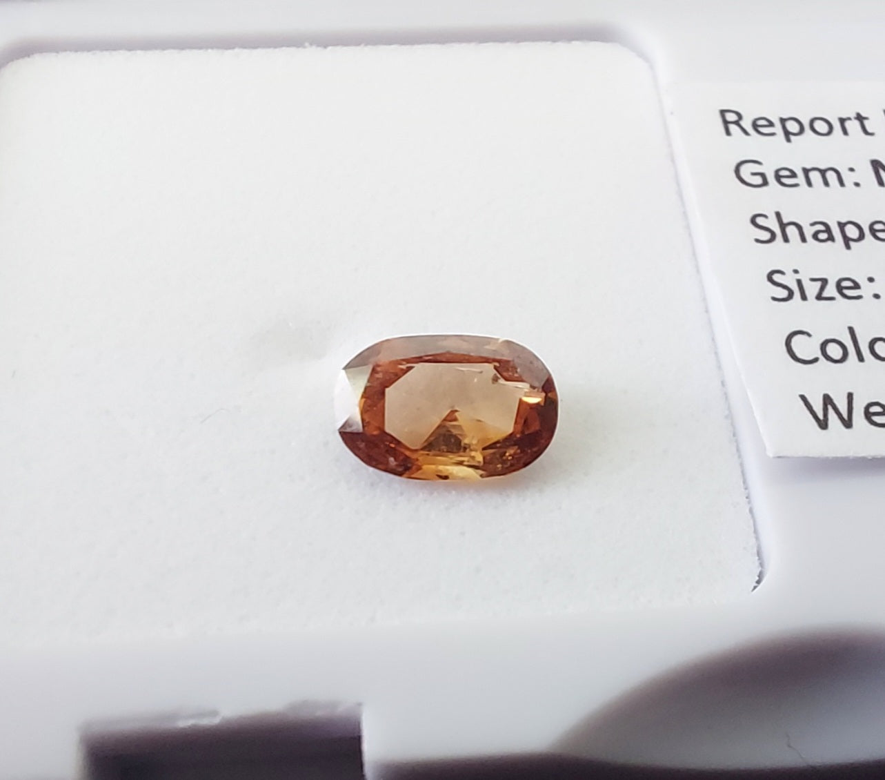 0.31 Fancy Intense Reddish Orange Diamond Oval SI1