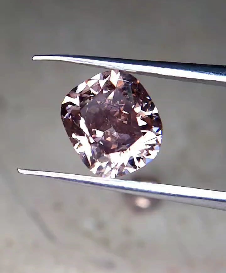 Rose Truffle Huge 4.04ct Fancy Intense Brownish Pink Diamond