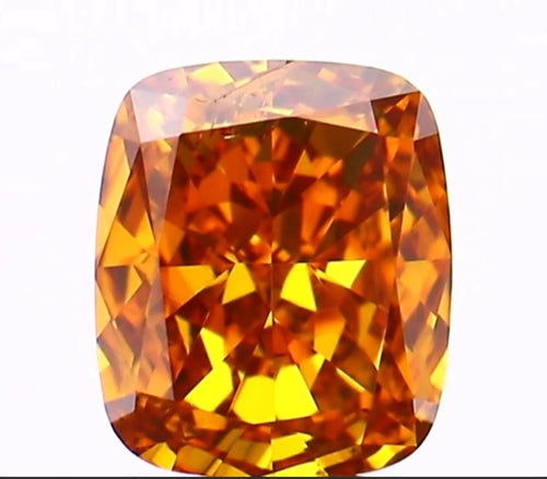 Orange Natural Diamond Cushion - Limanty