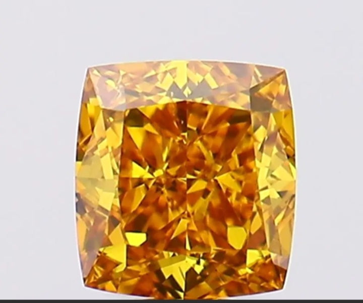 Orange Natural Diamond Cushion - Limanty