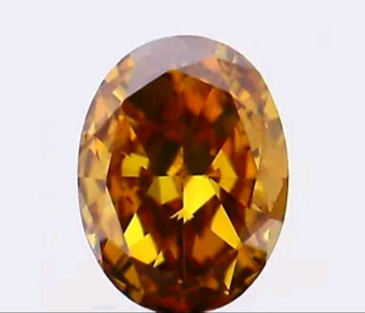 0.8ct Orange Natural Diamond Oval - Limanty