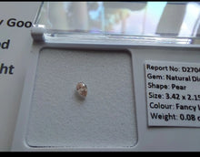 Load image into Gallery viewer, Reserved 0.08ct AUSTRALIAN PINK DIAMOND Fancy Light Pink - Limanty
