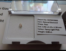 Load image into Gallery viewer, Reserved 0.08ct AUSTRALIAN PINK DIAMOND Fancy Light Pink - Limanty
