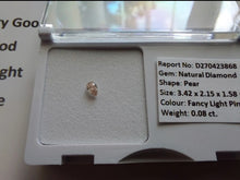 Load image into Gallery viewer, Reserved 0.08ct AUSTRALIAN PINK DIAMOND Fancy Light Pink - Limanty
