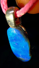 Load image into Gallery viewer, 14.02ct Huge Solid Black Opal Lightning Ridge Vibrant Galaxy Polished Pendant
