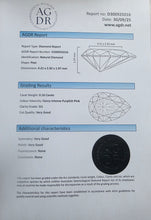 Load image into Gallery viewer, 0.16ct Fancy Intense Purplish Pink Diamond Pear SI1
